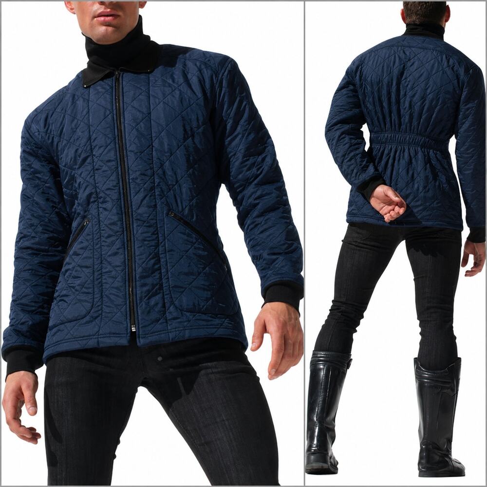 RUFSKIN Men's Navy Garage Quilted Jacket size Medium